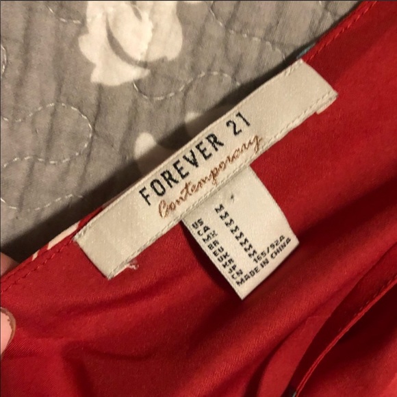 SOLD***TROPICAL RED & WHITE MAXI DRESS - Picture 5 of 12